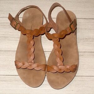 CL by Laundry Tan Braided Sandals